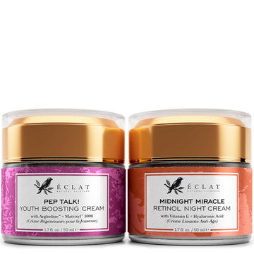 Eclat Skincare Night Repair & Firmness Set - Collagen Anti Aging Cream And 2.5% Retinol Night Cream For Moisturizing And Firming Skin