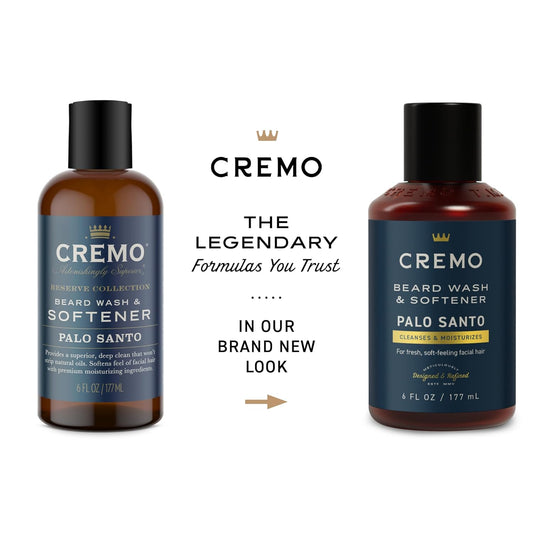 Cremo Palo Santo (Reserve Collection) Beard Wash & Softener, Moisturizes, Styles And Reduces Beard Itch For All Lengths Of Facial Hair, 6 Fluid Oz