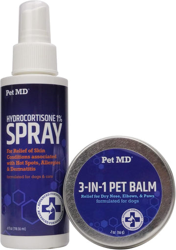 Pet Md Hydrocortisone Spray & 3-In-1 Pet Balm