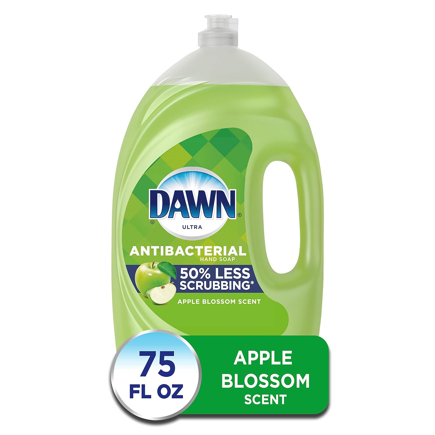 Dawn Ultra Antibacterial Hand Soap, Dishwashing Liquid Dish Soap, Apple Blossom Scent, 75 Fl Oz