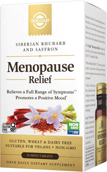 Solgar Menopause Relief - 30 Tablets - Helps Relieve Hot Flashes, Exhaustion, Irritability, Sleep Disturbances & More - Promotes A Positive Mood - Non-Gmo, Gluten Free, Vegan - 30 Servings