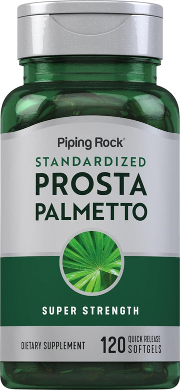 Piping Rock Saw Palmetto Extract | 120 Softgels | Standardized Prosta Palmetto | Super Strength | Non-GMO, Gluten Free