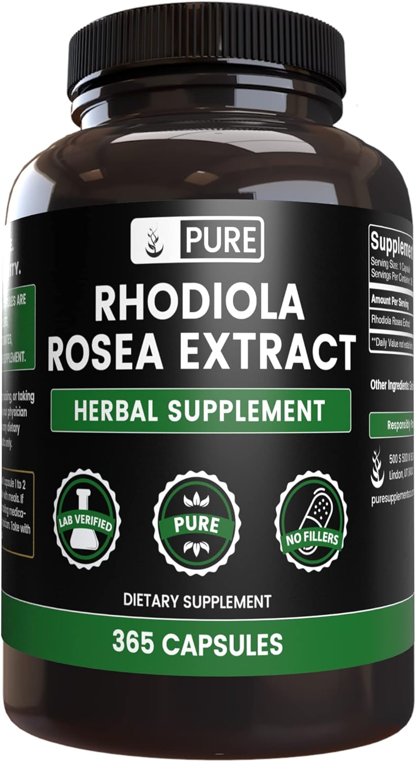 Pure Original Ingredients Rhodiola Rosea (365 Capsules) No Magnesium Or Rice Fillers, Always Pure, Lab Verified