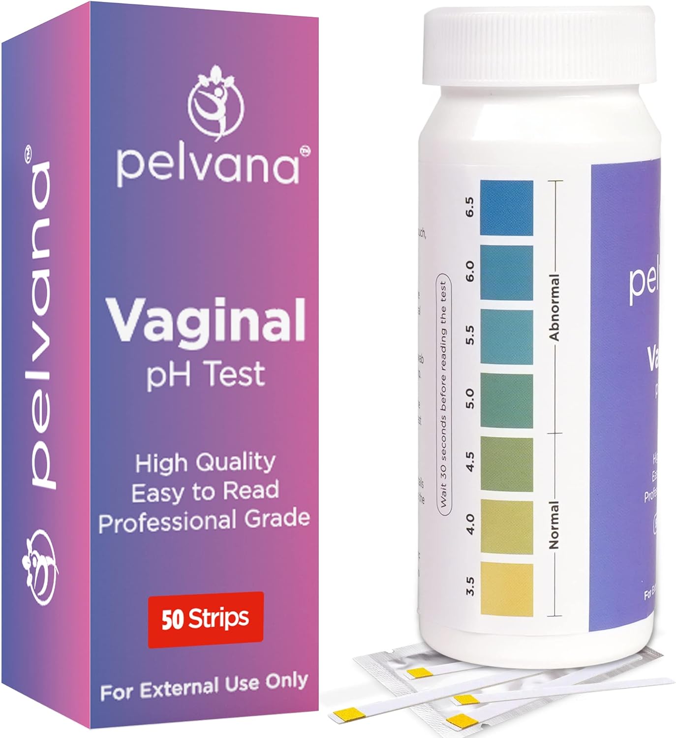 Vaginal pH Balance Test Strips for Women 50 Strips - Vaginal pH Test Strips to Monitor Feminine Health & Prevent Infections