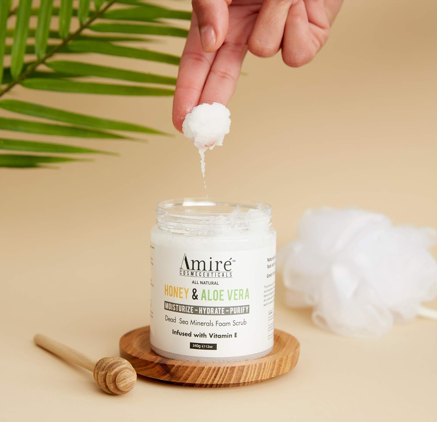 Amire Tea Tree Oil Exfoliating Body And Foot Scrub With Dead Sea Salt, Great For Acne, Dandruff, Stinky Feet, Infused With Argan Oil And Shea Butter To Moisturize : Beauty & Personal Care