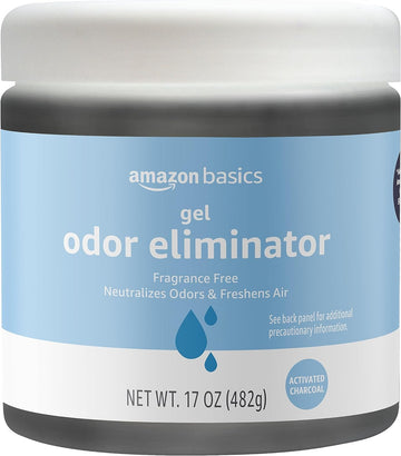 Amazon Basics Gel Odor Eliminator, Charcoal, 1.06 Pound (Pack of 1)