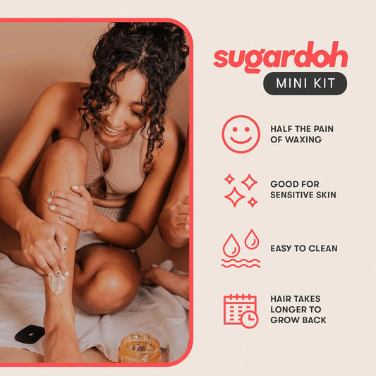Sugar Waxing Kit For Women As Seen On Shark Tank (Mini Kit Firm) Face, Arms, & Legs, Sugar Wax Hair Removal- Sugaring Tiktok Viral Products- Bikini Wax Kit For Women - Sugaring Kit