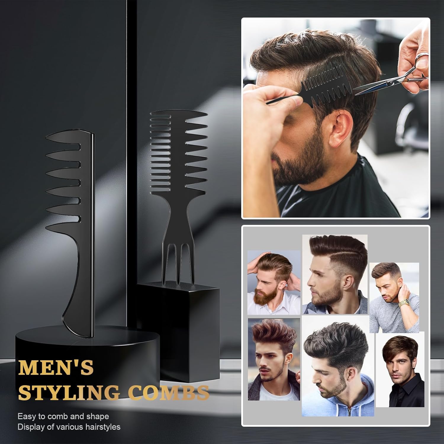 Duaiu Hair Brush Set, 5 Pcs Paddle Brush And Hair Comb For Men Women, Paddle Detangling Brush Vented Brush Wide Tooth Comb For Curls Straight Thick Fine Wet Or Dry Hair Care Styling : Beauty & Personal Care