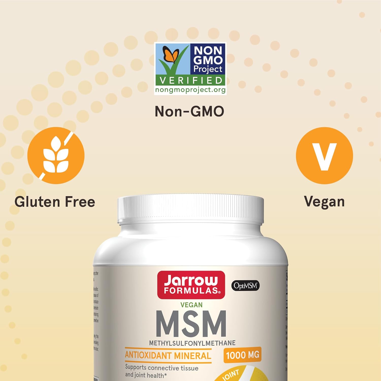 Jarrow Formulas MSM Powder, Methylsulfonylmethane, 1,000mg, Antioxidant Mineral, Joint Health Supplement and Skin Support, 2.2 lbs, Approx. 1000 Servings : Health & Household