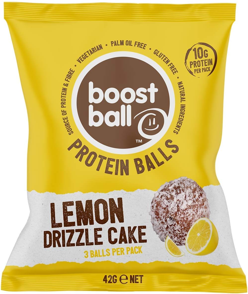 Boostballs Protein Balls, High Protein Healthy Snack, Gluten Free, Protein Bar Alternative - Salted Caramel Flavour, Pack Of 12 X 45G