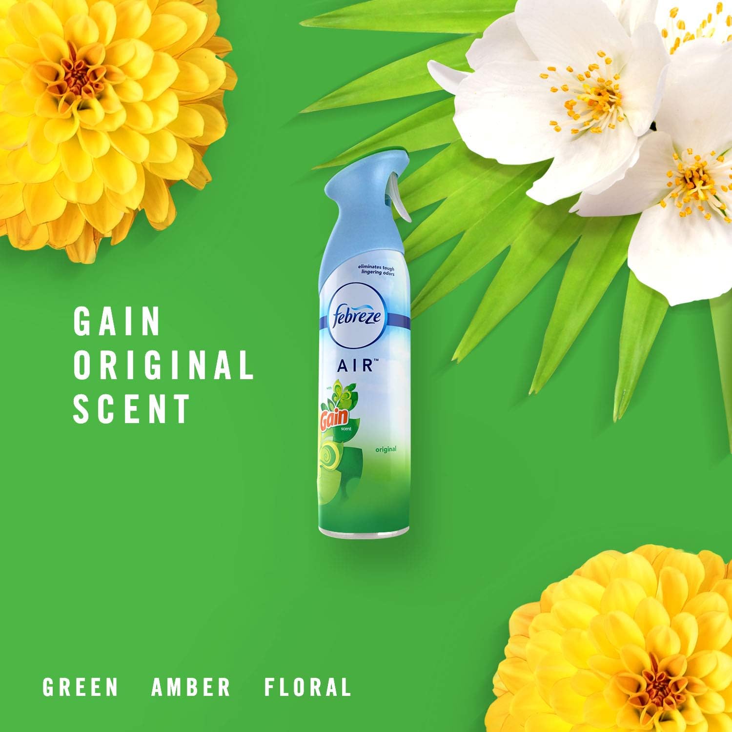 Febreze Air Freshener Spray, Odor Eliminator, Gain Original, 250 gram each, 2 count : Health & Household