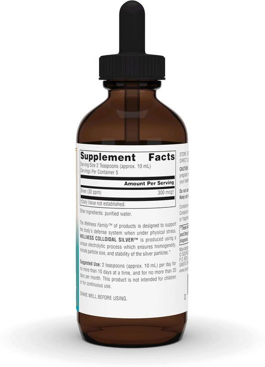 Source Naturals Wellness Colloidal Silver 30 Ppm, Supports Physical Well Being* - 2 Fluid Oz
