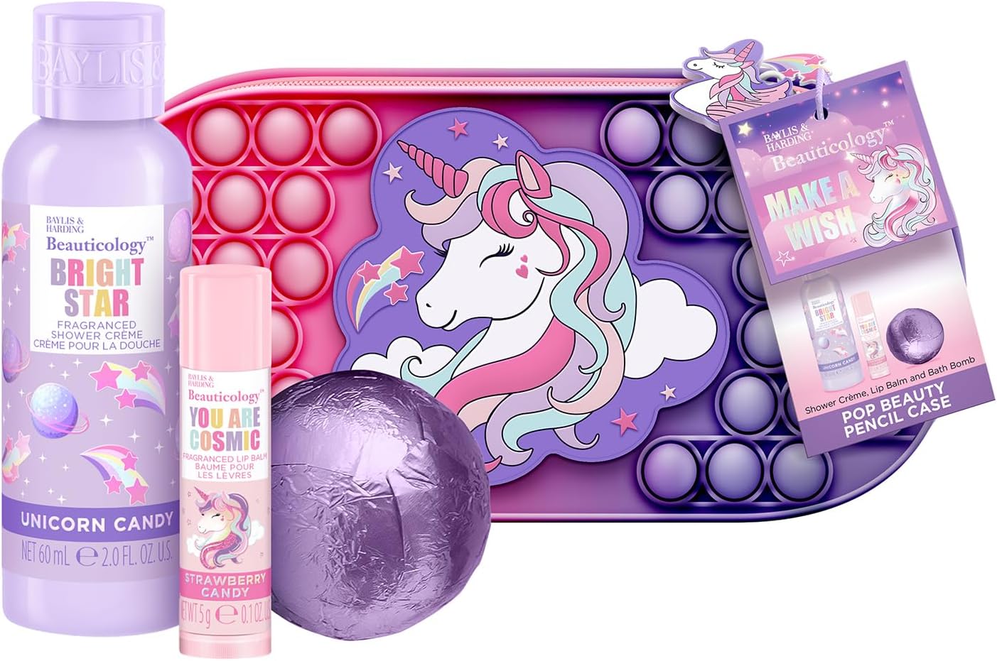 Baylis & Harding Beauticology Cosmic Unicorn Pop Beauty Pencil Case Gift Set - Vegan Friendly