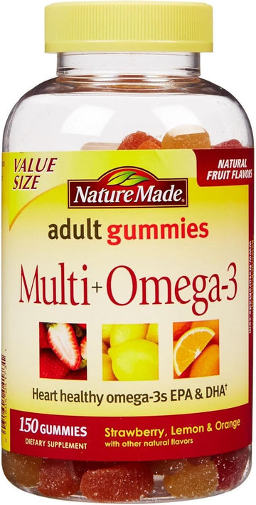 Nature Made Adult Gummies Multi + Omega Value Size-150 ct