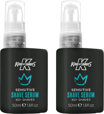 King Of Shaves Advanced Sensitive Shaving Face Serum For Men, Shaving Gel Oil Men, Pre Shave Face Serum, 2X50Ml