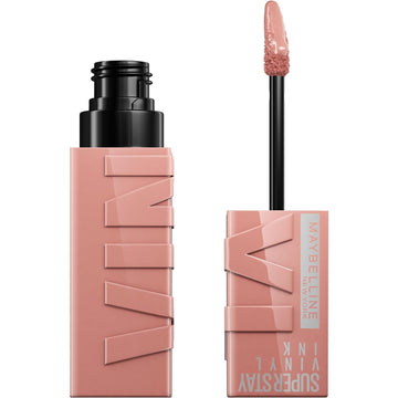 Maybelline Super Stay Vinyl Ink Longwear No-Budge Liquid Lipcolor Makeup, Highly Pigmented Color And Instant Shine, Captivated, Pink Lipstick, 0.14 Fl Oz, 1 Count