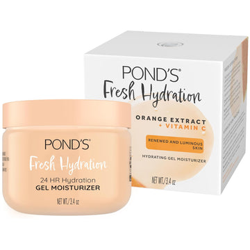 Pond'S Orange Extract & Vitamin C Gel Face Moisturizer For Renewed And Luminous Skin, 3.4 Oz