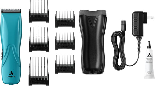 Andis 73650 Pulse Li 5 Corded/Cordless Adjustable Grooming Clipper for Dogs, Cats & Horses, Teal