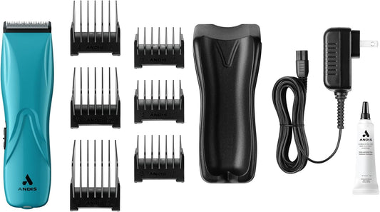 Andis 73650 Pulse Li 5 Corded/Cordless Adjustable Grooming Clipper For Dogs, Cats & Horses, Teal