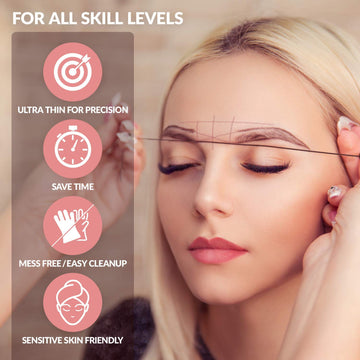 Microblading Supplies Pre-Inked Eyebrow Mapping String – 30 Meters - Ultra-Thin, Mess-Free Thread, Create A Crisp, Spot-On Brow Map Every Time – Hypoallergenic, Cosmetic Grade For Permanent Makeup