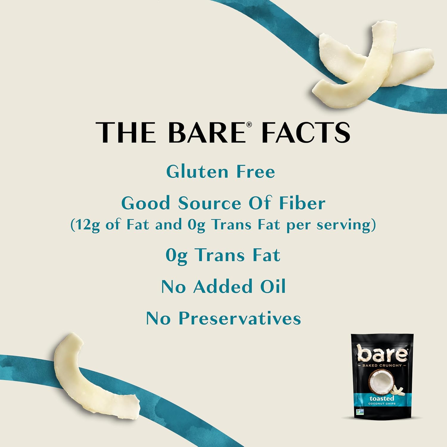Bare Baked Crunchy Apple Chips, Granny Smith, Gluten Free, 3.4 Ounce Bag, 6 Count