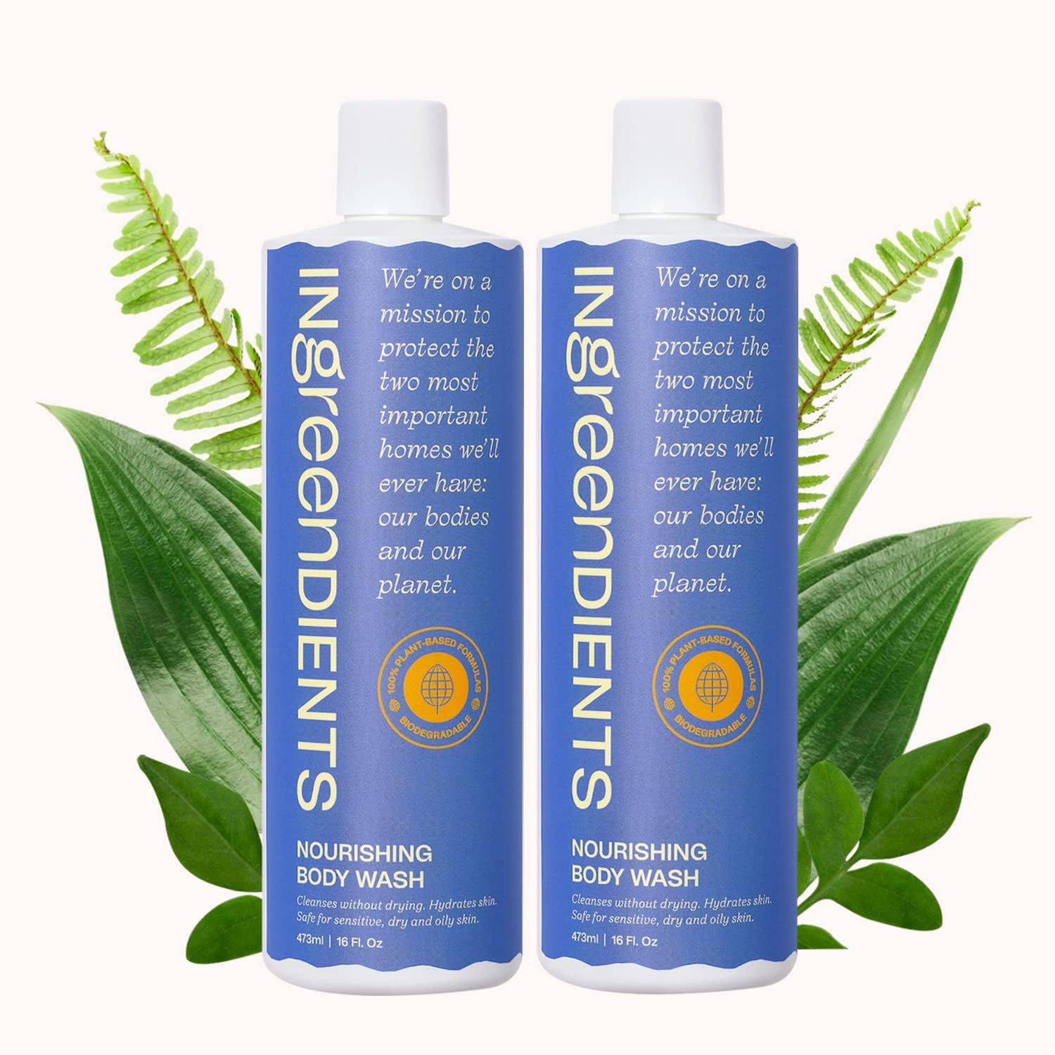 Non Toxic And Vegan Body Wash With Organic Ingredients - Moisturizing For Dry And Sensitive Skin, Natural And Organic, Paraben Free, Cruelty Free, Gluten Free, Sulfate Free (16 Fl. Oz)