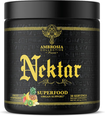 Ambrosia Nektar - Superfood Powder | Complete Health Supplement | Organ Support - Liver, Kidney Health | 30 Servings (Apple Symphony)