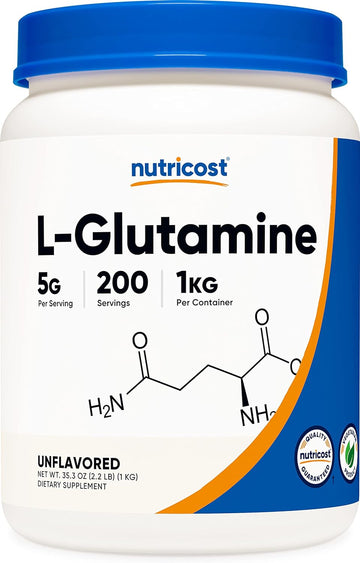 Nutricost L-Glutamine Powder 1 Kg - Unflavored, Non-Gmo, Gluten Free