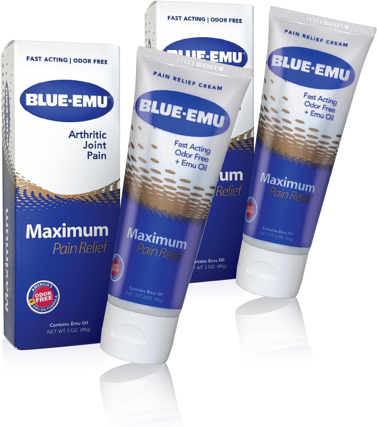 Blue Emu Arthritis Maximum Pain Relief Topical Cream for Muscles, Joints and Strains w/Emu Oil, 3oz,2 Pack