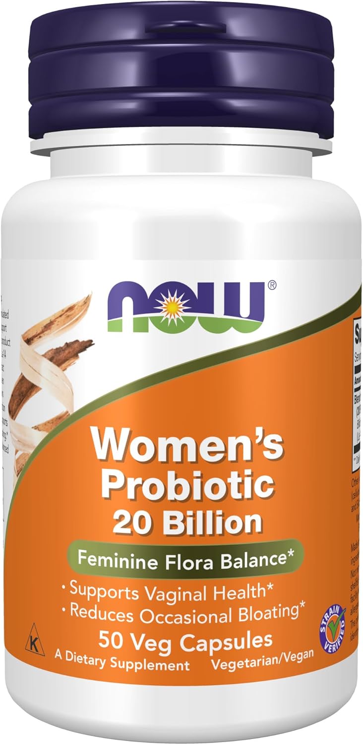 Now Supplements, Women'S Probiotic, 20 Billion, Specially Formulated Using Three Clinically Tested Probiotic Strains, 50 Veg Capsules