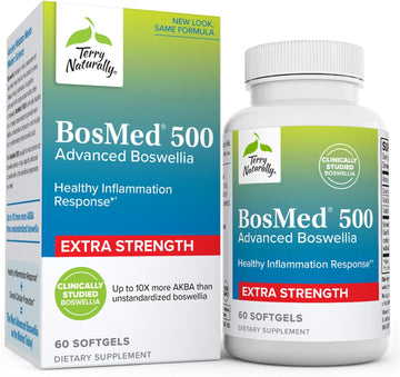 Terry Naturally Bosmed 500 Mg - 60 Softgels - Extra Strength Boswellia Supplement - Non-Gmo, Gluten Free - 60 Servings