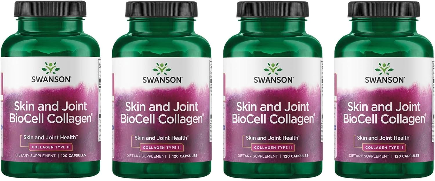 Swanson Skin And Joint Biocell Collagen - Collagen Type Ii 500Mg 200 Capsules (4 Pack)