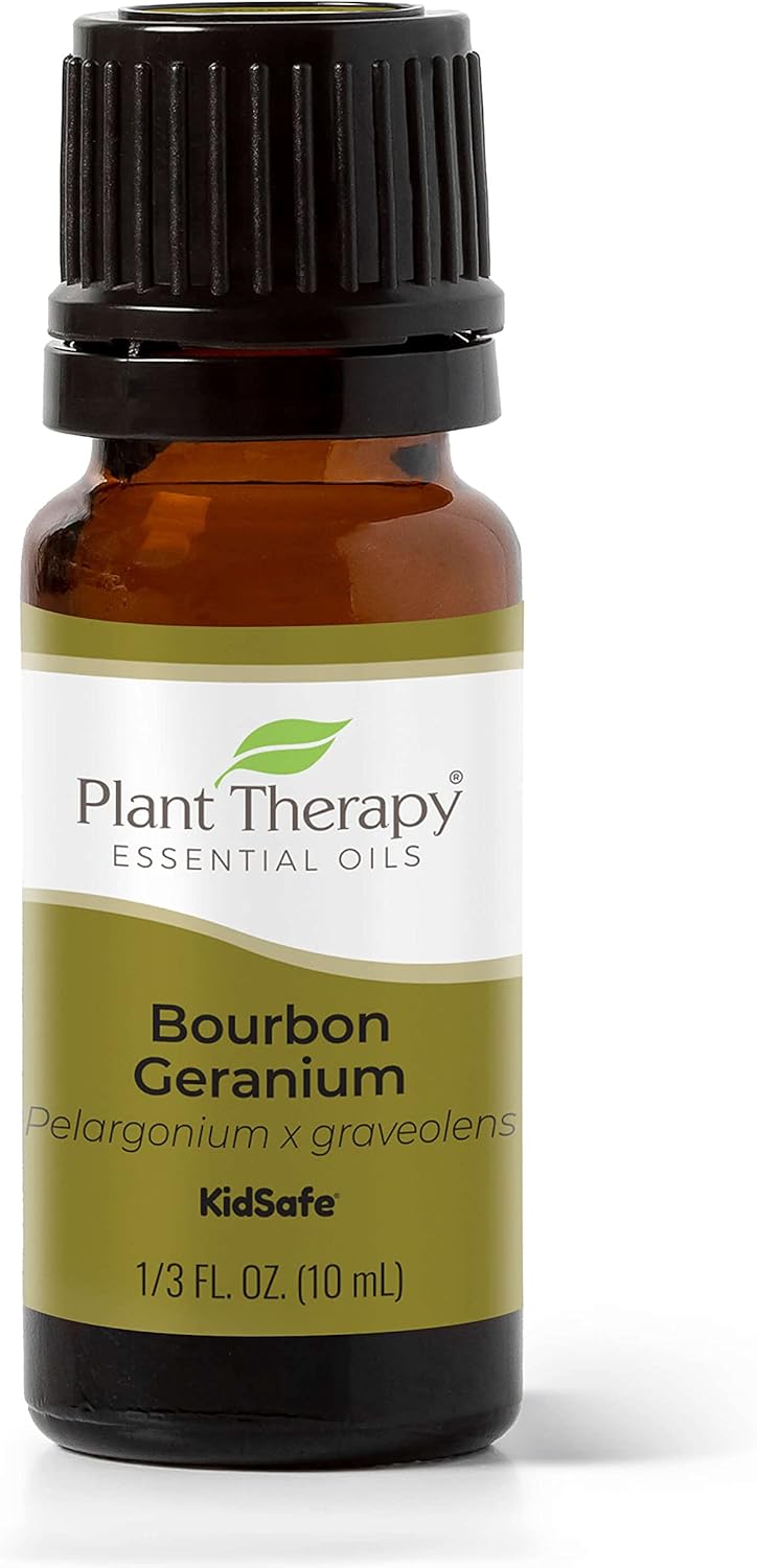 Plant Therapy Geranium Bourbon Essential Oil 100% Pure, Undiluted, Natural Aromatherapy, Therapeutic Grade 10 Ml (1/3 Oz)