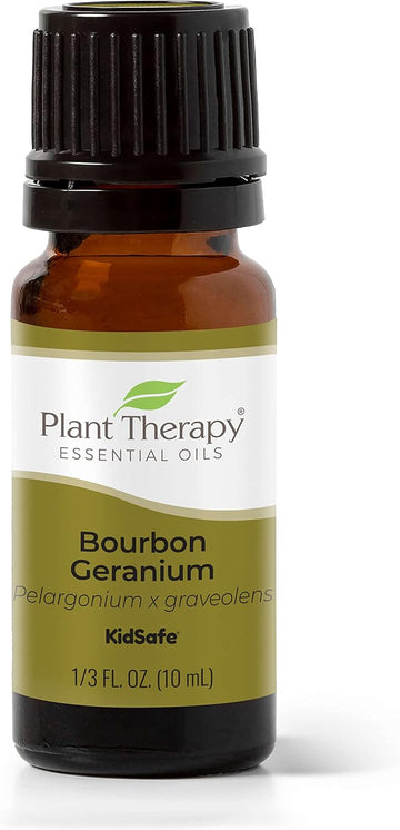 Plant Therapy Geranium Bourbon Essential Oil 100% Pure, Undiluted, Natural Aromatherapy, Therapeutic Grade 10 Ml (1/3 Oz)