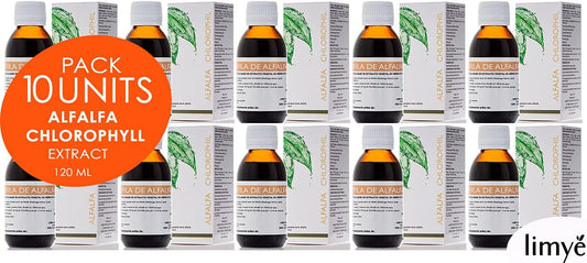 Pack 10 Units Alfalfa Chlorophyll 120Ml