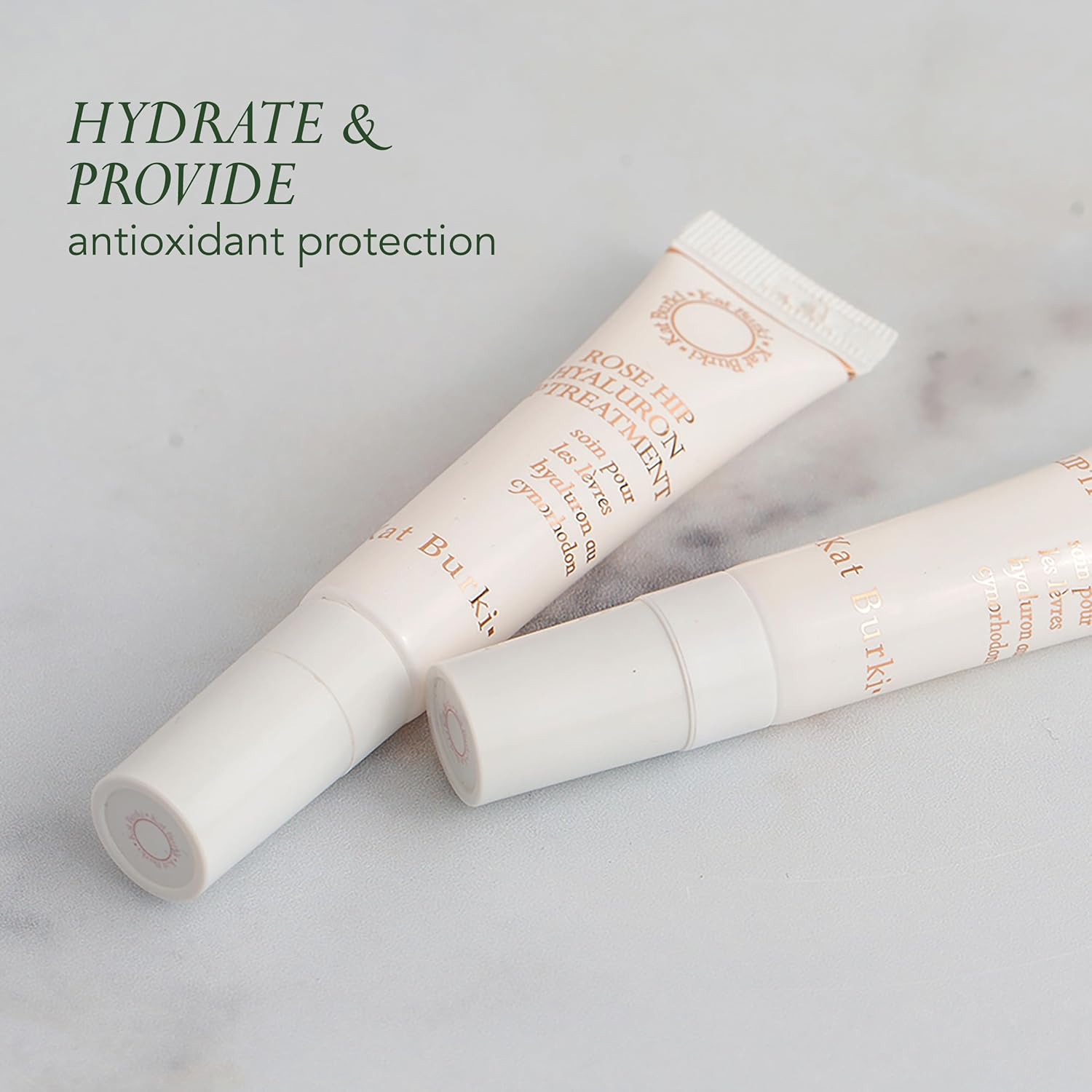 Kat Burki Rose Hip Lip Treatment With Hyaluronic Acid & Retinol. Anti-Aging Lip Moisturizer To Reduce The Appearance Of Fine Lines, Plump & Hydrate, 0.5 Fl. Oz. : Beauty & Personal Care