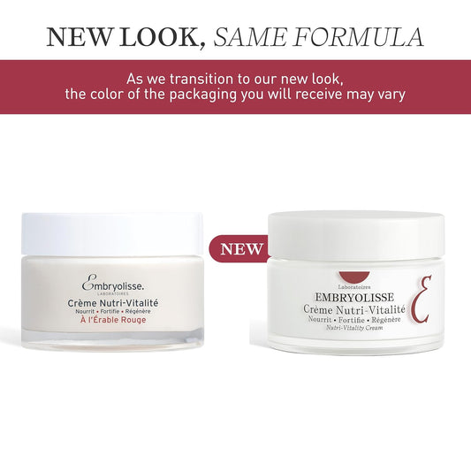 Embryolisse Nutri-Vitality Age-Defying Face Cream, Collagen-Supporting Moisturizer For Mature, Sensitive Skin With Red Maple Extract & Macadamia Oil, 1.69 Fl Oz