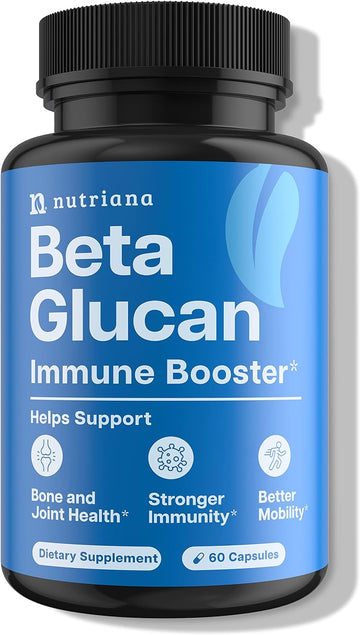 Beta Glucan Supplements 1000Mg - Immune Support Supplements - Beta Glucan 1 3D 1, 6 - Glucan Suppelements For Immune Boost- 60 Capsules