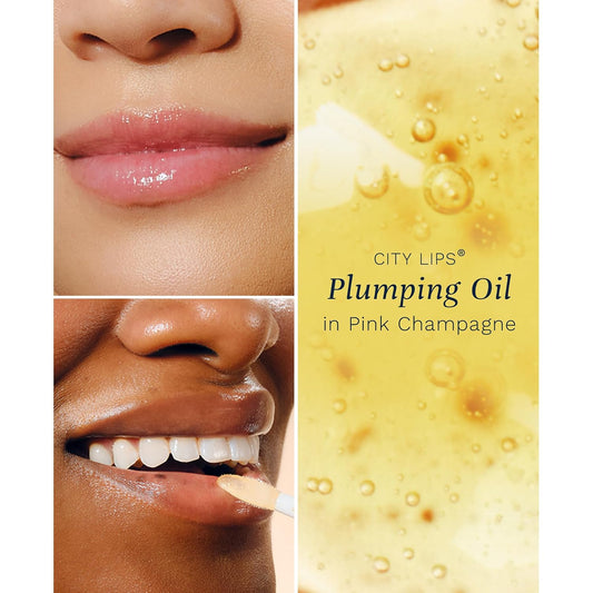 City Beauty City Lips Plumping Oil - Plump, Hydrate, And Restore Overnight - Anti-Aging Lip Treatment - Conditioning Lip Oil With Hyaluronic Acid & Plant Extracts