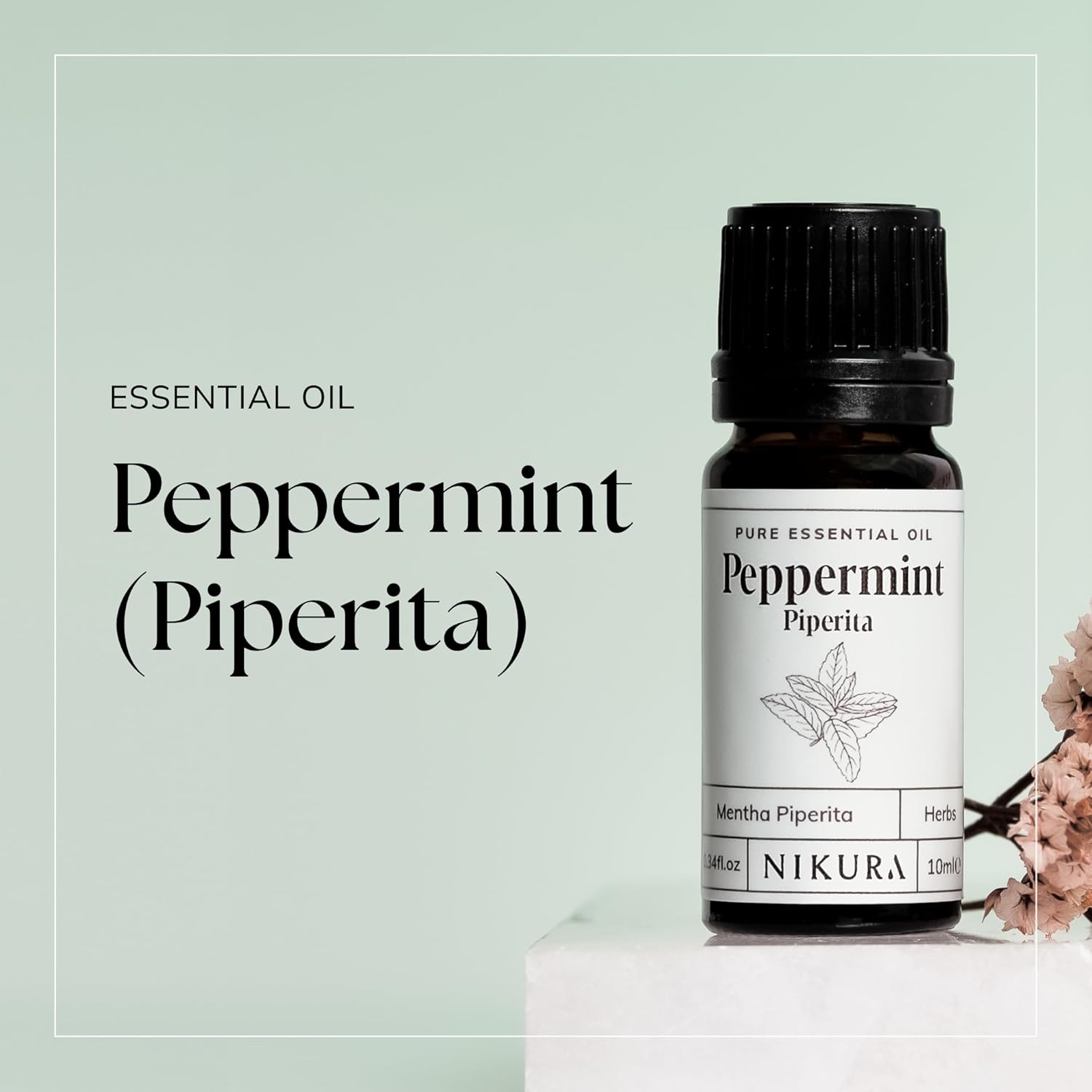 Nikura Peppermint Essential Oil - 10ml | Perfect for Repelling Spiders, Rats, Mice, Bugs, Ants | Great for Hair, Headaches Relief, Energy Boost, Skin, Candle Making | Vegan & UK Made : Amazon.co.uk: Health & Personal Care