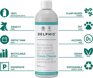 Delphis Eco Multi Use Non Scratch Cream Cleaner 500Ml | Eco Friendly | Kitchen & Bathroom Cream Cleaner