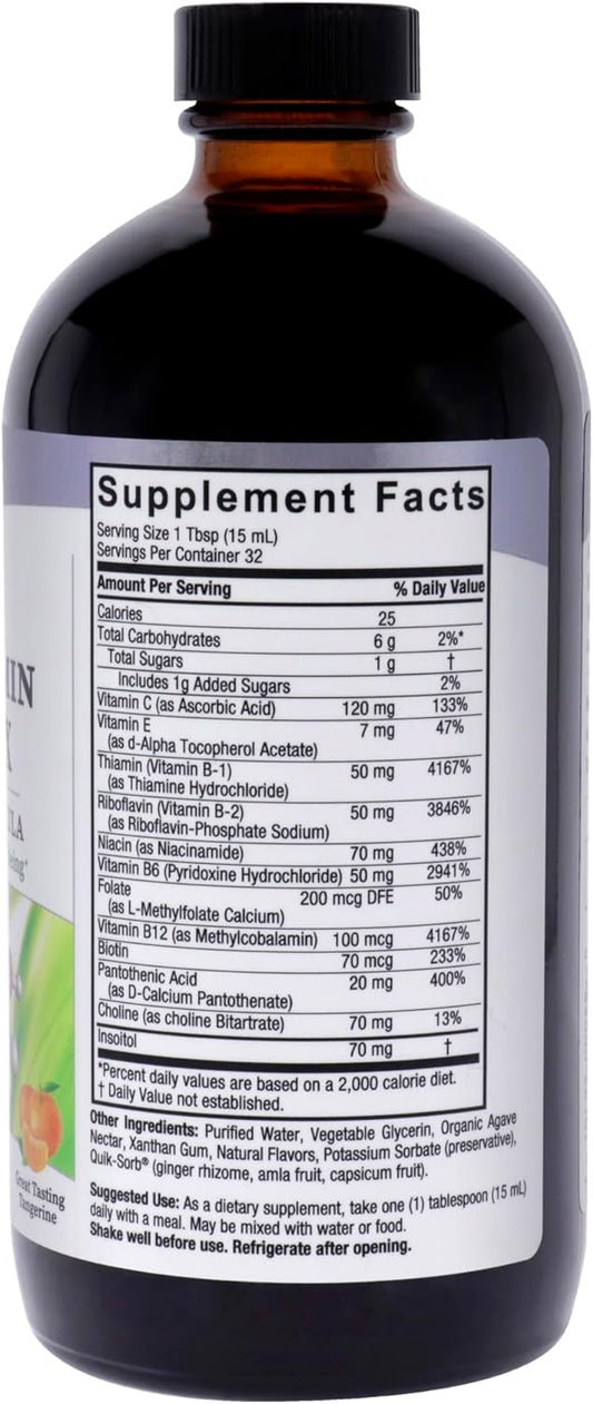 Nature'S Answer Liquid Vitamin B-Complex Supports Healthy Energy Levels | Promotes Healthy Nerve Function | All-Natural Tangerine Flavor | Gluten-Free & Benzoate-Free 16Oz