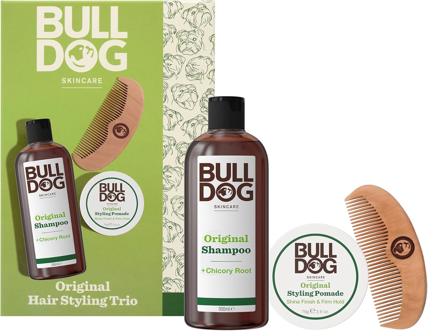 Bulldog Skincare - Original Hair Styling Trio Giftset For Men | Hair Care Kit