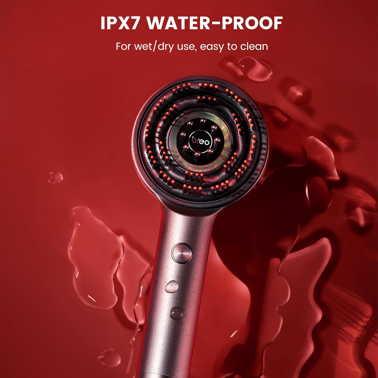 Breo Scalp3 Scalp Massaging Brush, Shiatsu Hair & Scalp Massager With Ipx7 Waterproof, Cordless & Portable, Electric For Head, Home Relaxation : Beauty & Personal Care