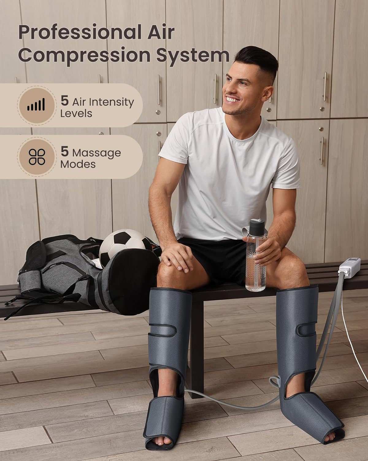 Leg Massager for Circulation and Pain Relief, Upgrade AI Pressure Sens