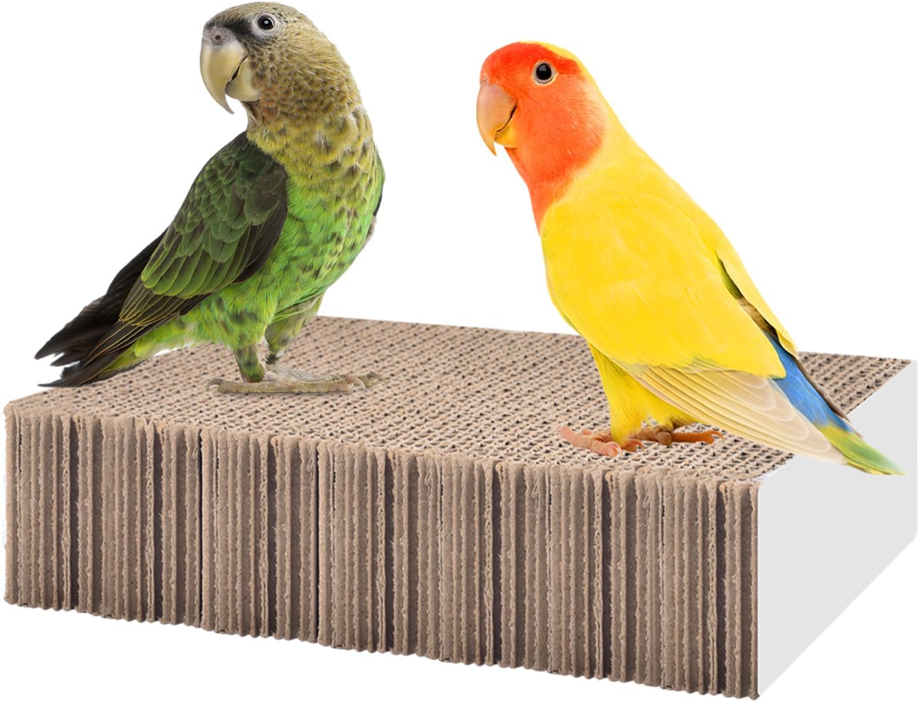 Katumo Parrot Toys, 7 Inch Conure Shredder Foraging Toys Bird Perch Stand Cardboard Cockatiel Chew Toys For Parakeet Canary Conure Mynah Small Parrots