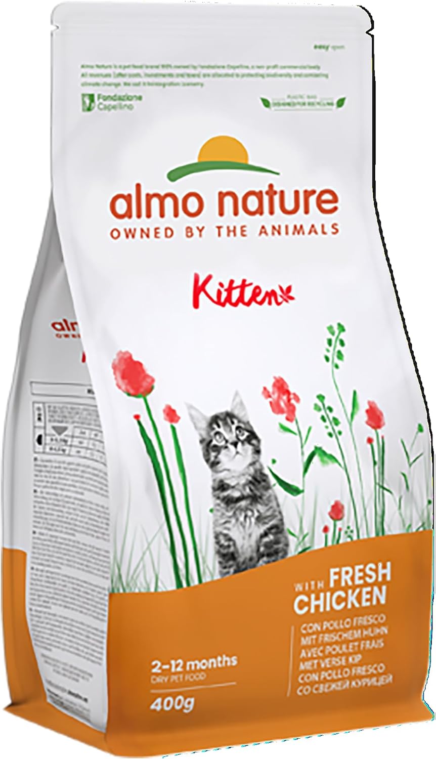 Almo Nature Kitten Dry Cat Food with Fresh Chicken - 400g?611