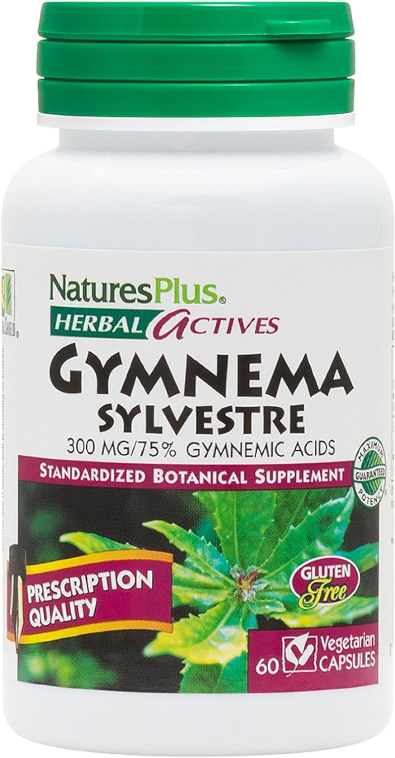 Naturesplus Herbal Actives Gymnema Sylvestre - 300 Mg - Ayurvedic Botanical Supplement - 60 Vegan Capsules (60 Servings)