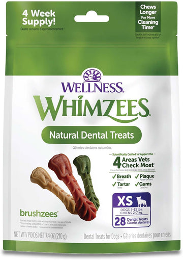 Whimzees Daily Use Pack Brushzees, Extra Small, Pack Of 1 (28 Pieces)