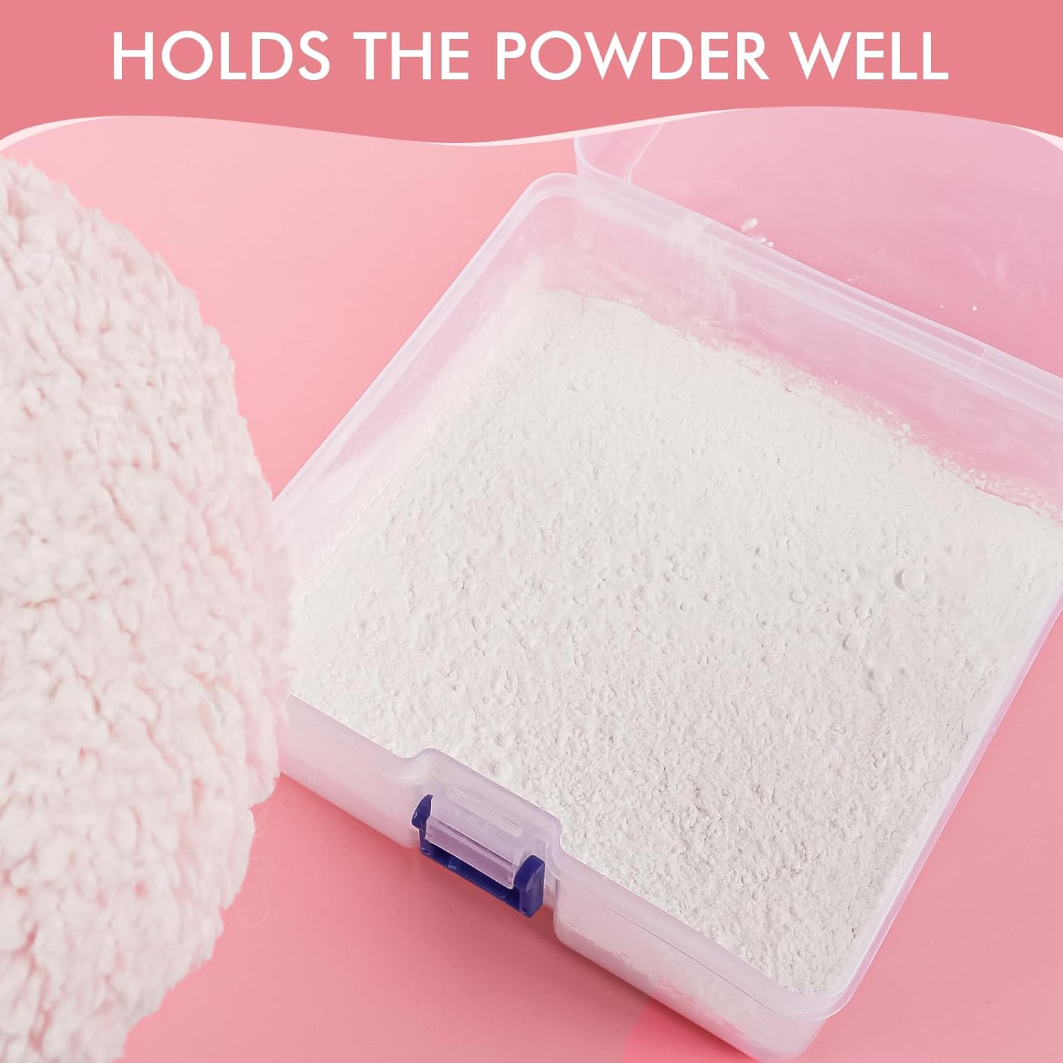 Wsyub Powder Puff, 6'' Powder Puff For Body Powder,Body Powder Puff And Container, Body Powder Applicator,Oversize Dust Puffs For Women,Extra Large Powder Puffs For Face Powder